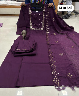 heavy-muslin-kurti-pant-dupatta-set-with-heavy-hand-sequence-embroidery-work-color-wine