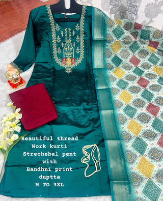 heavy-pure-muslin-viscose-kurti-pant-dupatta-set-with-thread-embroidery-work-color-green-2