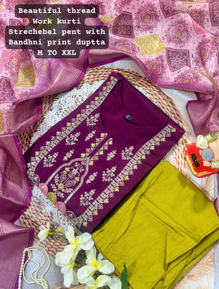heavy-pure-muslin-viscose-kurti-pant-dupatta-set-with-thread-embroidery-work-color-purple-3