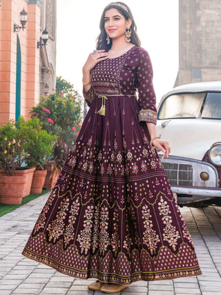 heavy-rayon-anarkali-style-long-gown-with-embroidery-print-work-color-brown