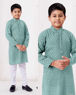 heavy-rayon-boys-kurta-pyjama-set-chikankari-work-color-sky-blue