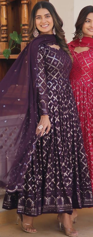 heavy-silk-gown-dupatta-suit-with-sequence-embroidery-work-color-purple