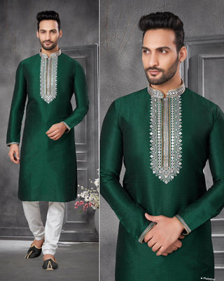 Ship From India! Varman Indian Men Kurta  Ready to Wear Cotton Jacquard  Embroidery Party Wear, Listing ID: PRE8956299149594