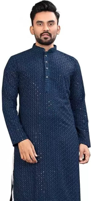 2-3 Days Delivery! Indian Men Kurta Pyjama Ready to Wear Rayon Cotton Party Wear, Listing ID: 8978167169306
