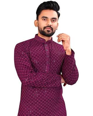 2-3 Days Delivery! Indian Men Kurta Pyjama Ready to Wear Rayon Cotton Party Wear, Listing ID: 8978167169306