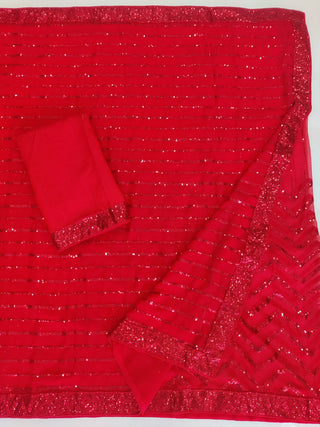 Varman Indian Sequence Saree for  Women Party Wear Sequin Sarees Sequins Embroidery Lace with Piping Fully Stitched Blouse, Listing ID: 9355785896218