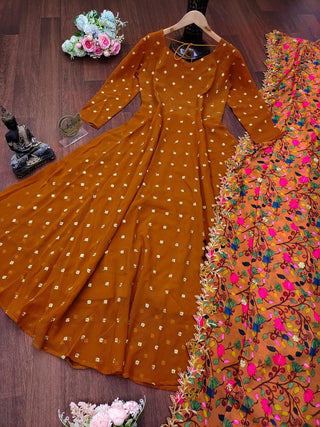 2-3 Days Delivery! Dresses For Women Party Wear Gown Kurtis Suit Georgette with Embroidery Maxi, Listing ID: 8970605625626