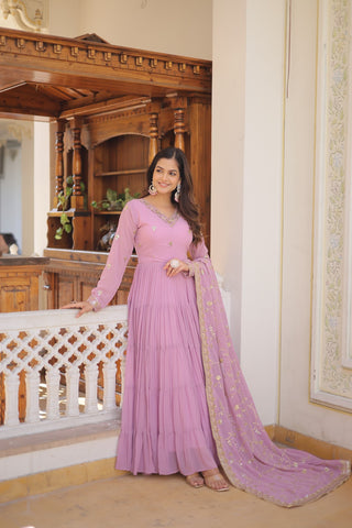 Ship From India! Varman Dresses For Women Party Wear Gown Kurtis Suit Georgette with Sequins Embroidery Work, Listing ID: PRE8939972296986
