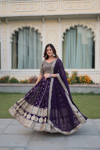 Ship From India! Varman  Lehenga For Women Ready To Wear Lehenga Choli Georgette with Sequins Embroidery Work Party Wear Fully Stitched Blouse, Listing ID: PRE8940329763098