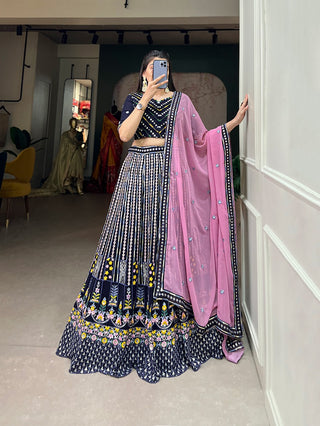 Ship From India! Varman Lehenga For Women Ready To Wear Lehenga Choli Georgette Sequins, Thread Embroidery Party Wear Fully Stitched Blouse, Listing ID: PRE8943651979546