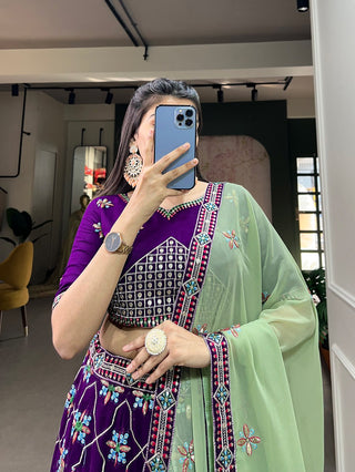 Ship From India! Varman Lehenga For Women Ready To Wear Lehenga Choli Georgette Sequins, Thread Embroidery Party Wear Fully Stitched Blouse, Listing ID: PRE8943651979546