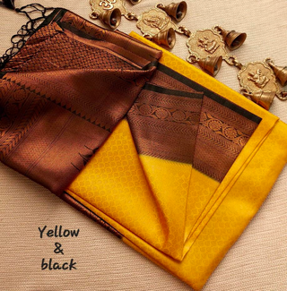 2-3 Days Delivery! Indian Saree for Women Saree Kubera Pattu Soft Silk with Copper Zari Pallu  Party Wear, Listing ID: 8596803715354