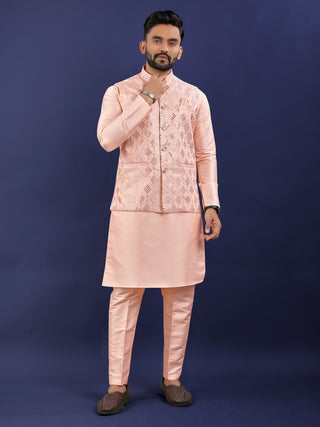 kurta-koti-pyjama-set-with-embroidery-sequence-work-color-pink-1
