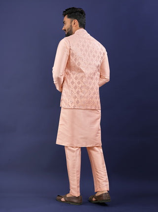 kurta-koti-pyjama-set-with-embroidery-sequence-work-color-pink-3