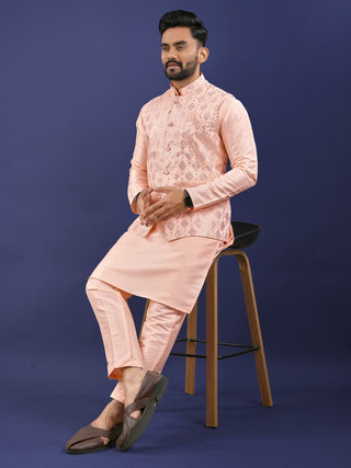 kurta-koti-pyjama-set-with-embroidery-sequence-work-color-pink-4