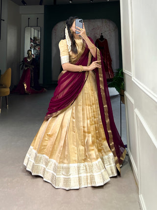 lehenga-choli-dupatta-set-kanchipuram-zari-weaving-work-color-sand-2