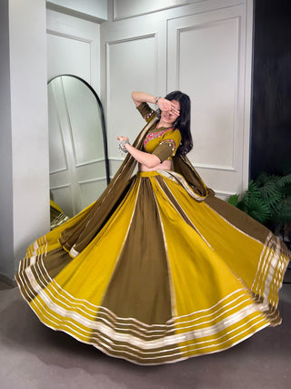 lehenga- choli -dupatta-set-pure-rayon-sequins-lace-with-gota-patti-lace-work-color-brown-1