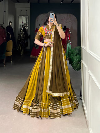 lehenga- choli -dupatta-set-pure-rayon-sequins-lace-with-gota-patti-lace-work-color-brown-2
