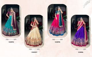 lehenga-choli-dupatta-set-tussar-silk-foil-print-sequins-thread-embroidery-work