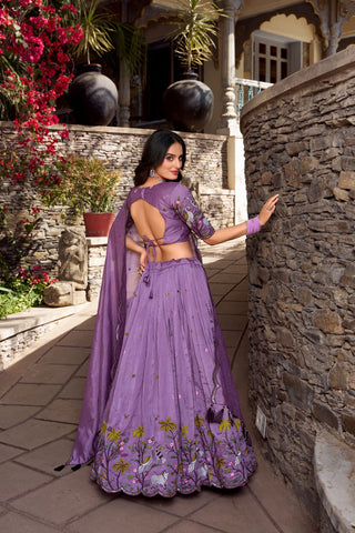 lehenga- choli -dupatta-set-vichitra-simmer-sequins-thread-embroidery-work-color-purple-2
