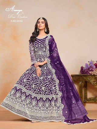 net-long-gown-dupatta-sequence-embroidery-work-color-purple