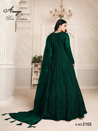 net-long-gown-pant-dupatta-set-with-heavy-tone-to-tone-thread-sequence-work-color-green-2