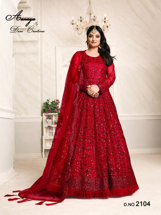 net-long-gown-pant-dupatta-set-with-heavy-tone-to-tone-thread-sequence-work-color-red-1