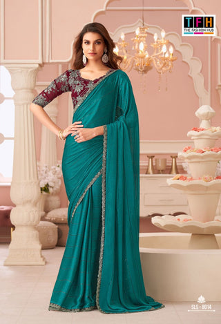 pattern-sartin-saree-sequence-thread-embroidery-stone-work-banglori-work-blouse-color-green-1