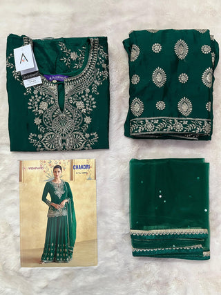 premium-chinnon-silk-kurti-plazzo-dupatta-suit-set-with-sequins-embroidered-work-color-green-3