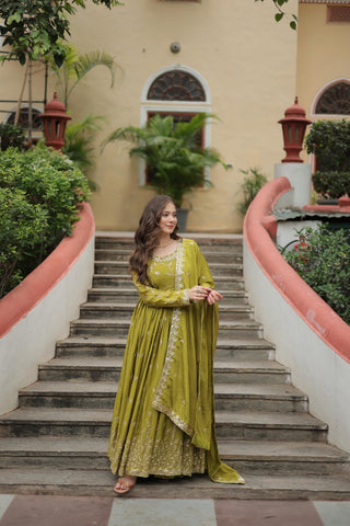 premium-chinon-kurti-sharara-dupatta-set-with-sequins-embroidery-work-color-parrot-2