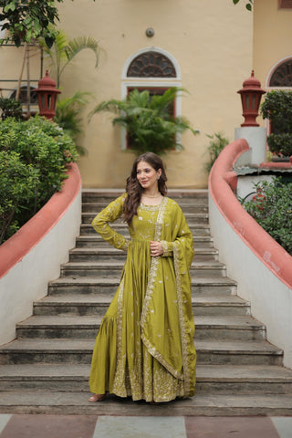 premium-chinon-kurti-sharara-dupatta-set-with-sequins-embroidery-work-color-parrot-4