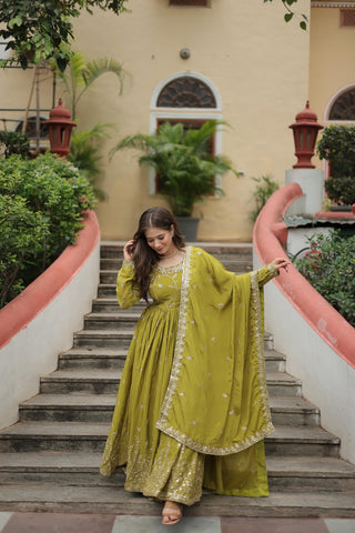 premium-chinon-kurti-sharara-dupatta-set-with-sequins-embroidery-work-color-parrot-5