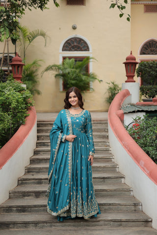 premium-chinon-kurti-sharara-dupatta-set-with-sequins-embroidery-work-color-rama-1