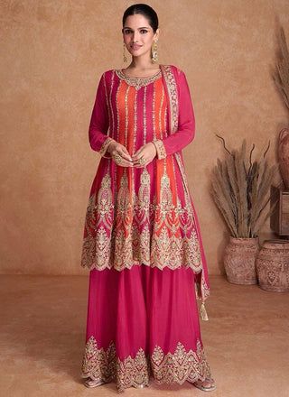 premium-chinon-kurti-sharara-dupatta-set-with-sequins-embroidery-work-color-red-orange-1