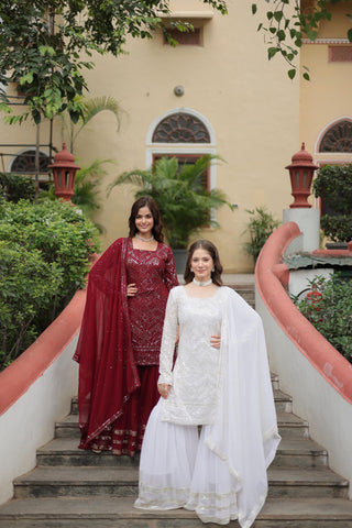 premium-faux-georgette-kurti-sharara-dupatta-set-with-sequins-thread-embroidery-work-1