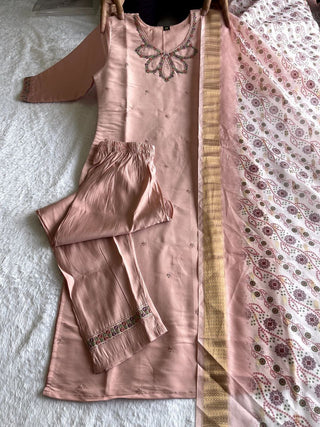 premium-roman-silk-kurti-pant-dupatta-set-embroidery-zari-print-work-color-blossom-1