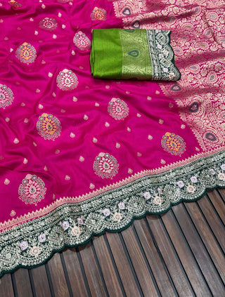 pure-banarasi-dola-silk-saree-weaving-sequence-embroidery-cut-work-color-rani-1