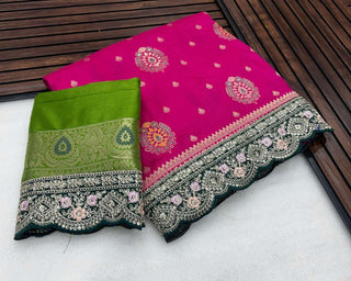 pure-banarasi-dola-silk-saree-weaving-sequence-embroidery-cut-work-color-rani-2