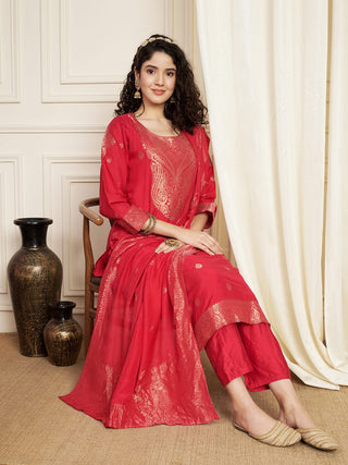pure-banarasi-top-pant-dupatta-set-with-print-hand-zari-jacquard-weaving-work-color-rani-pink-8
