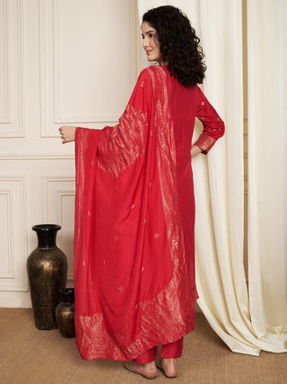 pure-banarasi-top-pant-dupatta-set-with-print-hand-zari-jacquard-weaving-work-color-rani-pink-9