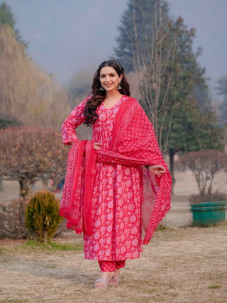 pure-cotton-60-60-kurti-pant-dupatta-suit-set-all-over-print-work-color-magenta