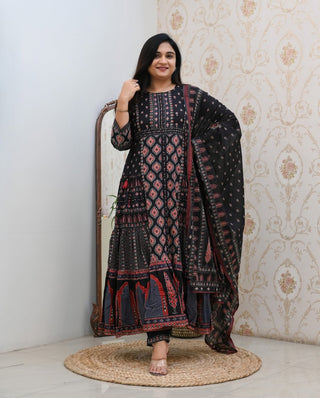 pure-cotton-60-60-top-pant-dupatta-set-with-mill-print-work-color-black-2