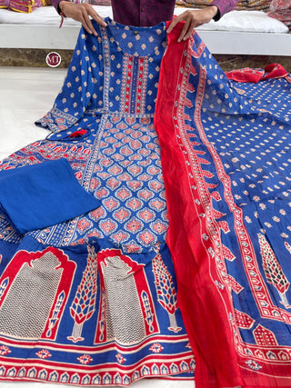pure-cotton-60-60-top-pant-dupatta-set-with-mill-print-work-color-blue-1