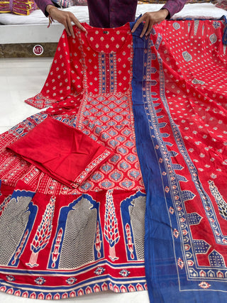 pure-cotton-60-60-top-pant-dupatta-set-with-mill-print-work-color-red-1