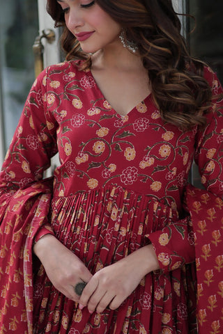 pure-cotton-gown-pant-dupatta-set-with-digital-print-work-color-maroon-6