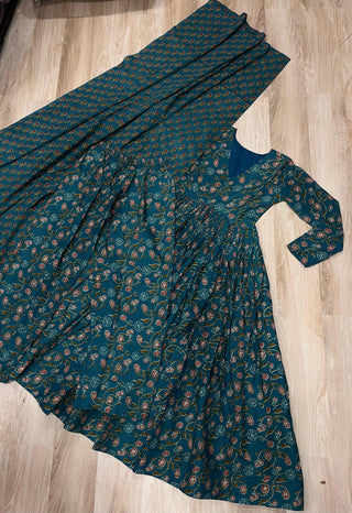 pure-cotton-gown-pant-dupatta-set-with-digital-print-work-color-rama-6