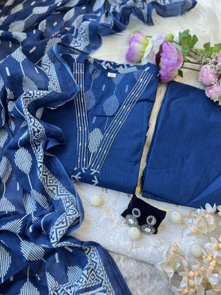 pure-cotton-kurti-pant-dupatta-suit-set-with-hand-embroidery-print-work-color-blue-9
