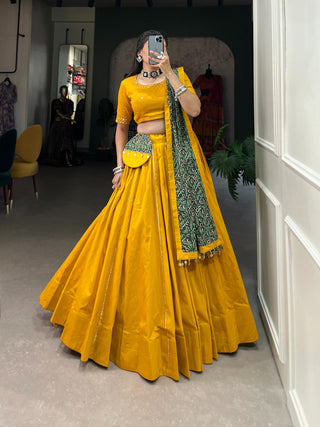 pure-cotton-lehenga-choli-dupatta-purse-set-with-gota-patti-touch-up-work-color-gold-1
