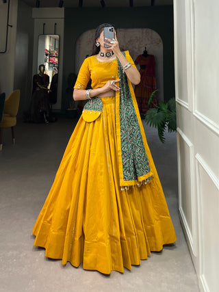pure-cotton-lehenga-choli-dupatta-purse-set-with-gota-patti-touch-up-work-color-gold-2