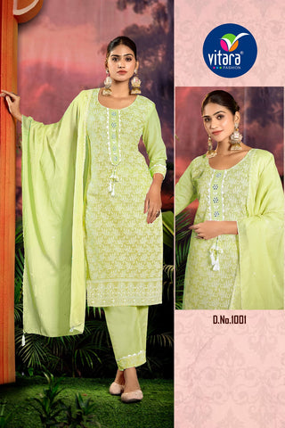 pure-cotton-top-pant-dupatta-suit-set-with-shifli-handwork-color-green